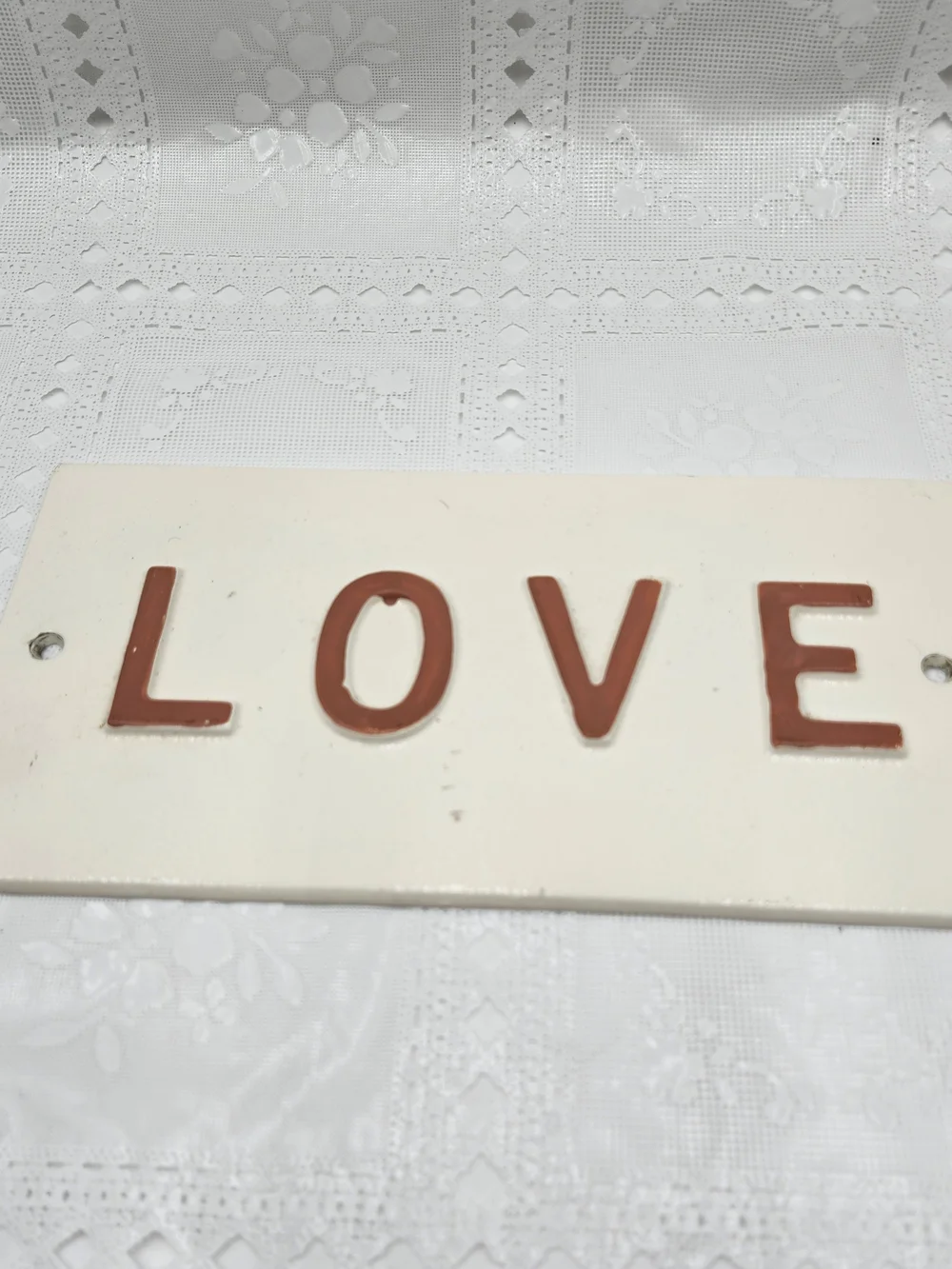 Hearth & Hand Magnolia LOVE Wall Art Sign Home Décor White 10”x 5”